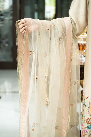 Elegant Beige Embroidered Formal Suit – Luxury Lawn Collection