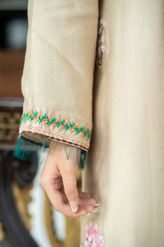 Elegant Beige Embroidered Formal Suit – Luxury Lawn Collection