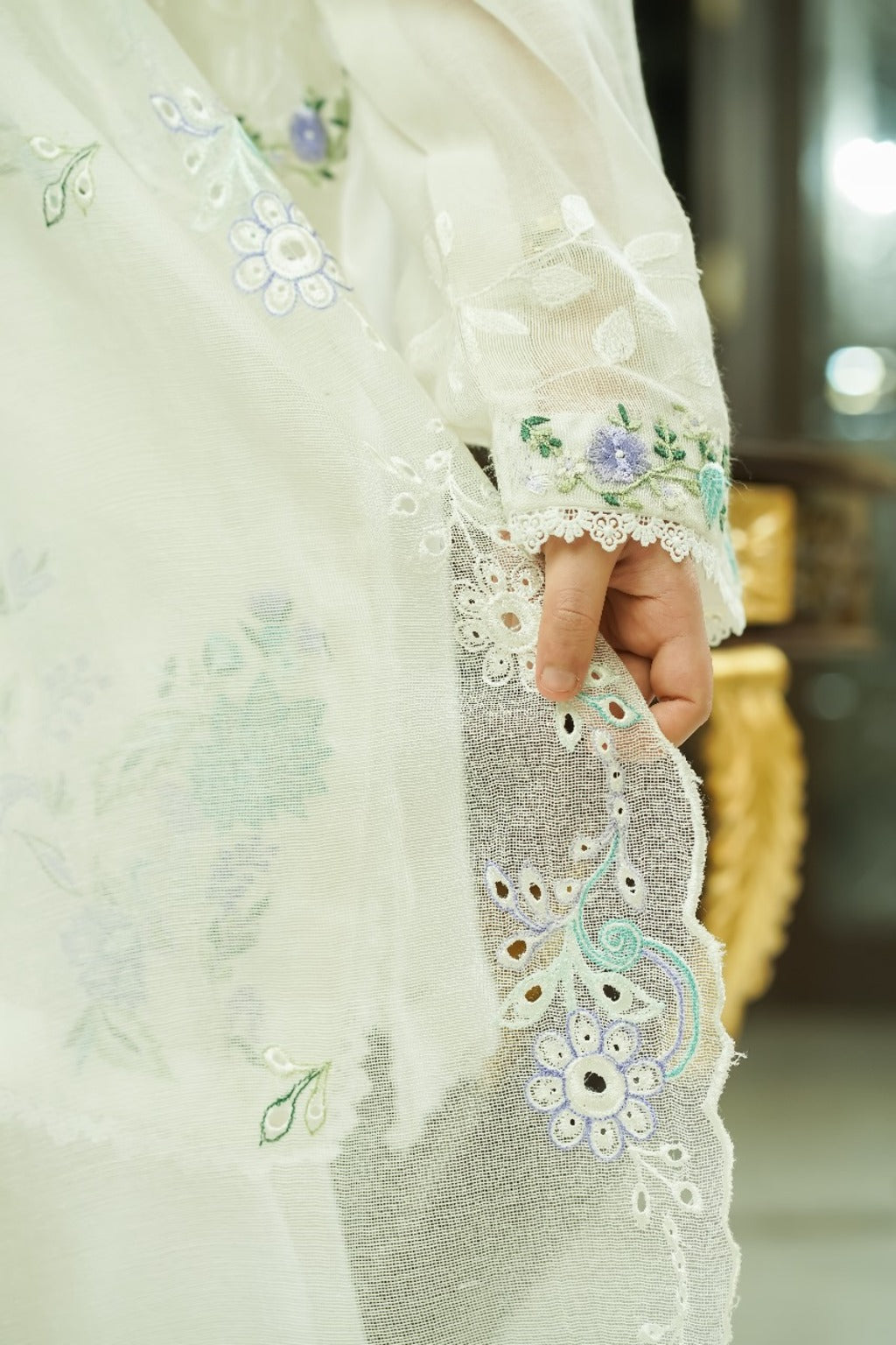 Mint Whisper – Light Green Embroidered Kurta Set
